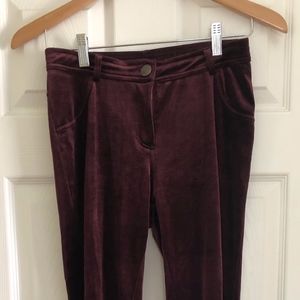 Burgundy velvet jeggings size 8 H&M